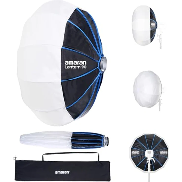 Amaran Lantern 90, kugelförmige Softbox mit 90 cm Größe, universeller Bowens-Mount, Schnellmontage-Technik für einfachen Aufbau – Bild 1