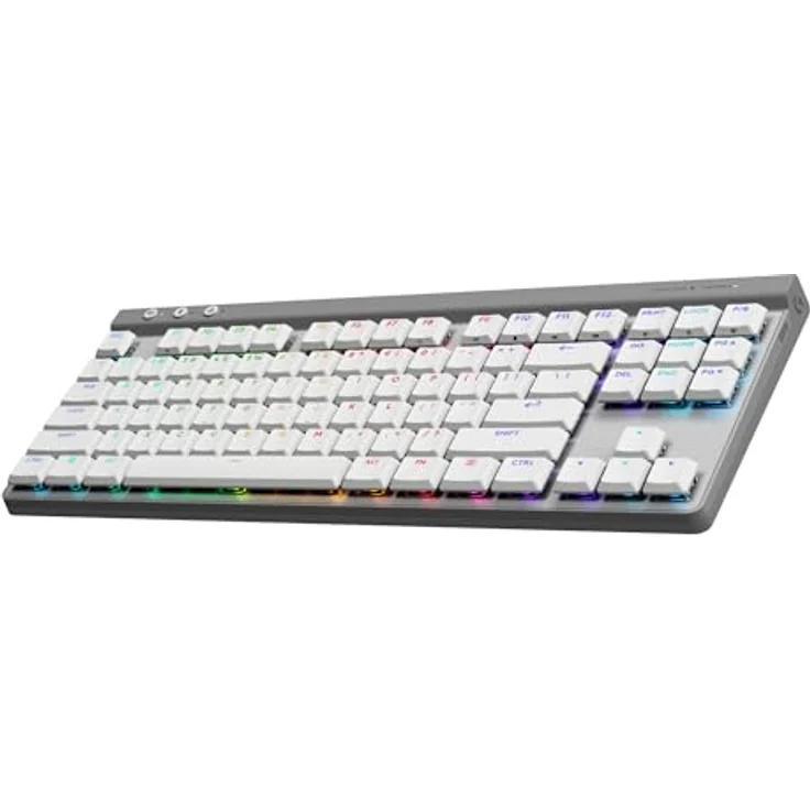 Logitech G G515 Lightspeed TKL Kabellose Tastatur (FRA) (Blue | Tactile) - Weiß - Schlankes Design und erstklassiges Tipperlebnis – Bild 1