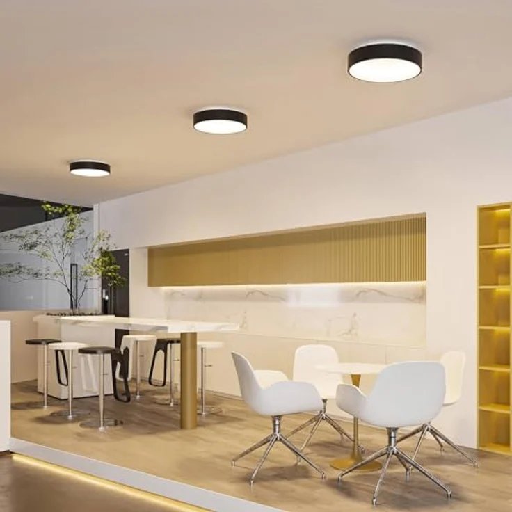 Arcchio LED Deckenleuchte 'Aleksi' (Modern) in Schwarz aus Metall - Energiesparende Küchenlampe (1 flammig) – Bild 3