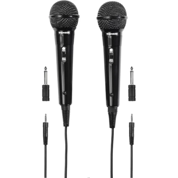 Thomson M135D Dynamisches Mikrofon, Karaoke, 2er-Pack – Bild 2