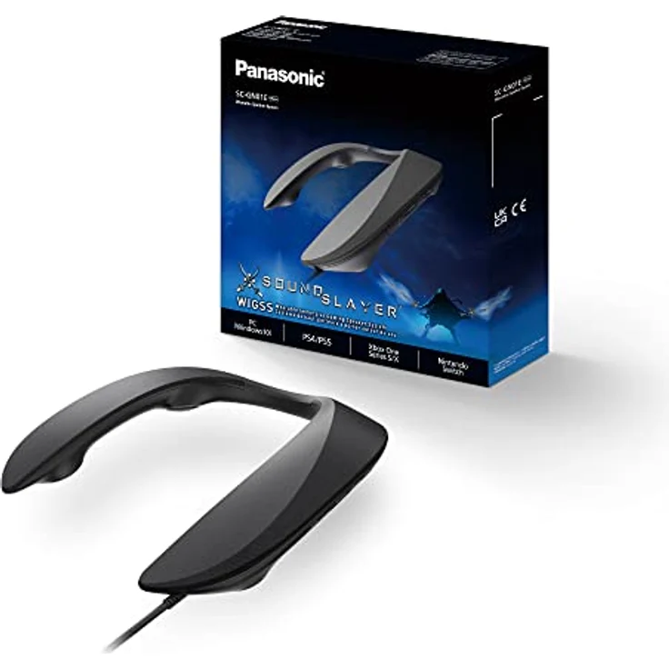 Panasonic SC-GN01 Gaming Nacken-Lautsprecher (eingebautes Mikrofon, USB, leicht, auch perfekt für Home Office) schwarz – Bild 1