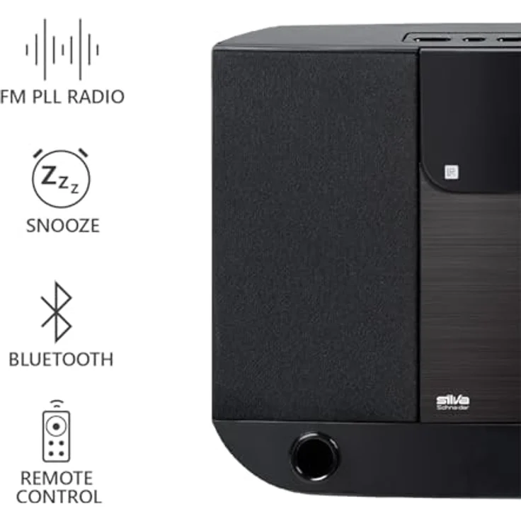 Silva Schneider SMV 800 BT, Vertikal-Hifi-System mit Bluetooth und UKW-Radio, Schwarz – Bild 5