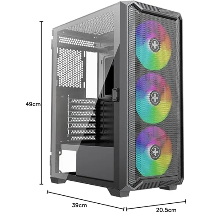 Xilence ATX Miditower (Mini ITX, ATX, mATX), PC Gehäuse, Schwarz – Bild 16