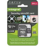Integral Micro SD Sicherheitskarte 64 GB für Dashcams, Home Cams, CCTV, Body Cams und Drohnen Verlängerte Lebensdauer und zuverlässige Aufnahmezeit für Zeit mit hoher Ausdauer