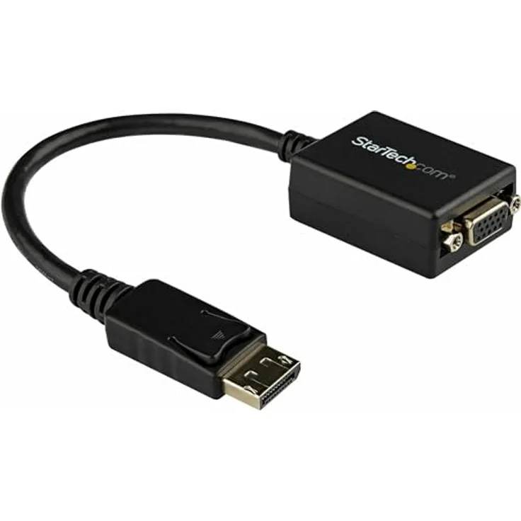 StarTech.com DisplayPort auf VGA Video Adapter / Konverter mit bis zu 1920x1200 (Stecker/Buchse) - Display-Adapter - DisplayPort (M) - HD-15 (W) - 36cm - verriegelt - Schwarz (DP2VGA2)