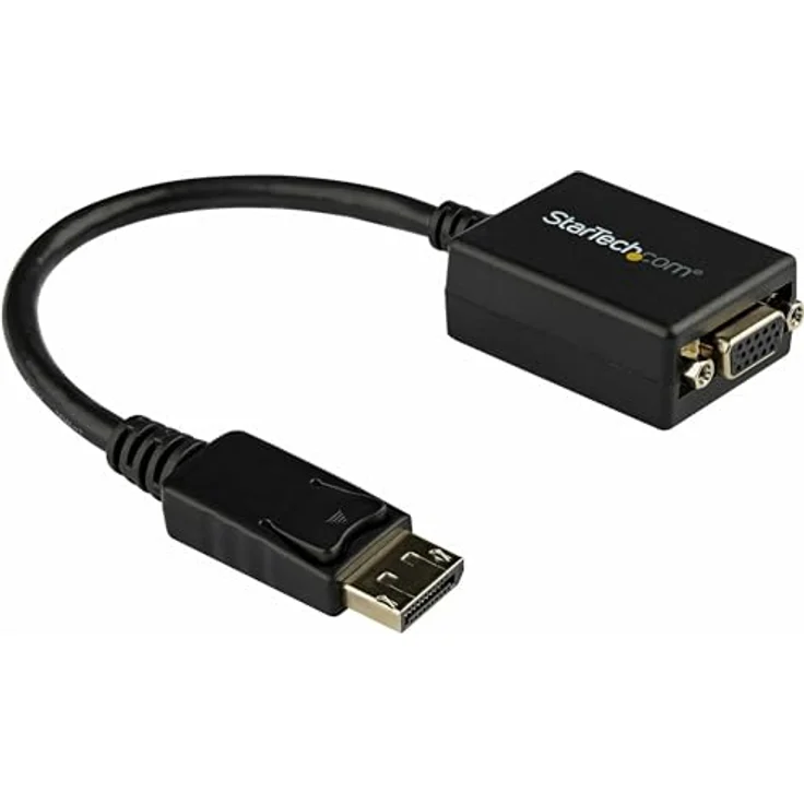 StarTech.com DisplayPort auf VGA Video Adapter / Konverter mit bis zu 1920x1200 (Stecker/Buchse) - Display-Adapter - DisplayPort (M) - HD-15 (W) - 36cm - verriegelt - Schwarz (DP2VGA2) – Bild 1