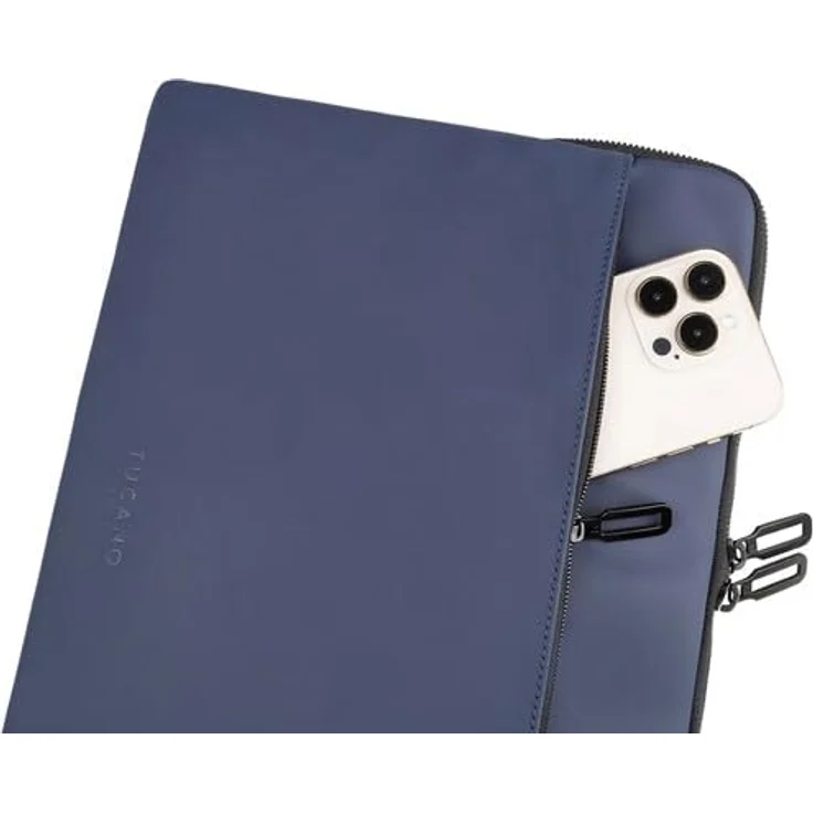 TUCANO GOMMO - Sleeve für 14 Zoll Laptop und MacBook Air 15 Zoll, gummiertes Material - Blau – Bild 3