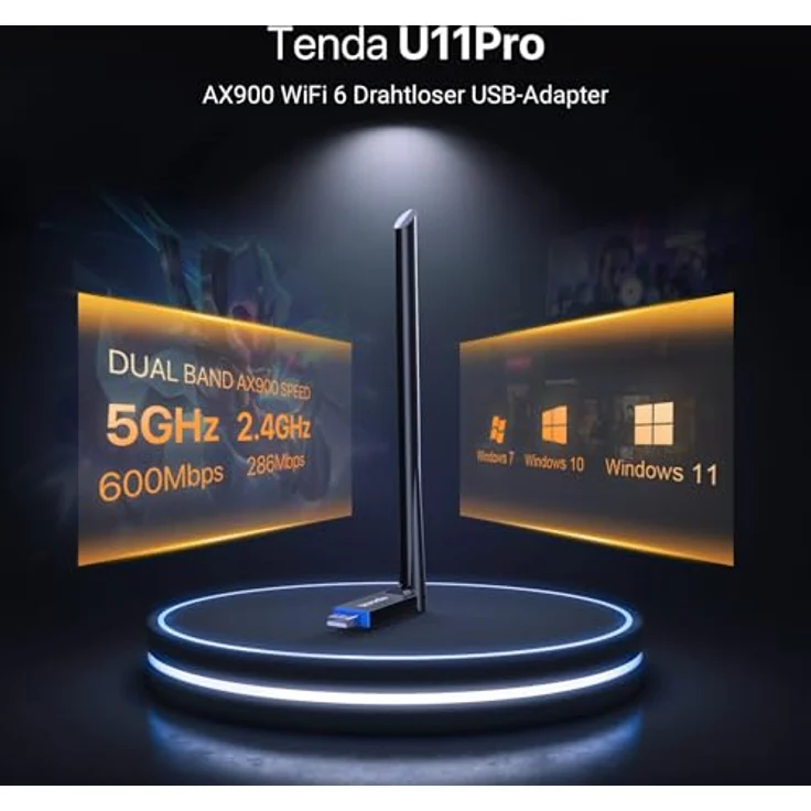Tenda U11 Pro Wi-Fi 6 AX900, Netzwerkkarte mit hoher Datenrate und modernem WLAN Standard – Bild 2