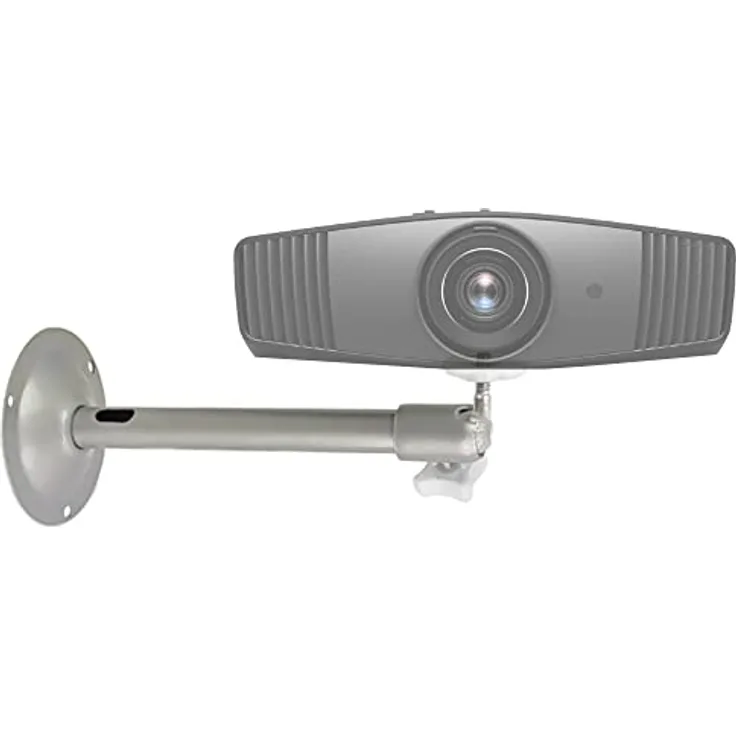TronicXL BEAM1, Wand- und Deckenhalterung für Mini Beamer, silber, mit einstellbarem Panorama Schwenkkopf und Kabelmanagement