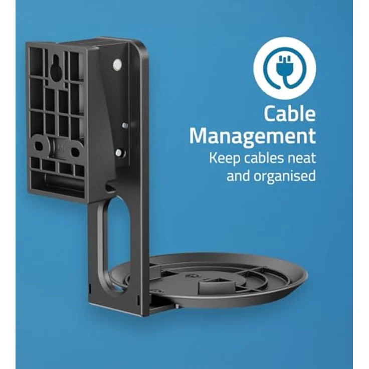 Nedis TV-Wandhalterung SPMT5800BK, neigbar und schwenkbar mit Kabelmanagement für einfache Montage – Bild 5