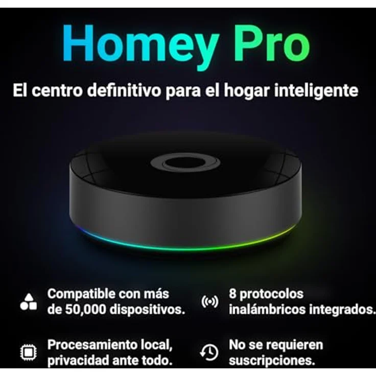 Homey Pro (2026), Smart Home Hub mit Ethernet-Anschluss, Zigbee und Z-Wave, Schwarz – Bild 2