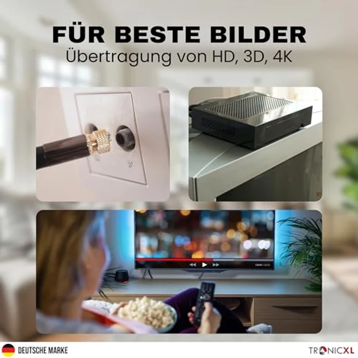 TronicXL Zweigeräteverstärker CATV Verstärker für Kabelfernsehen, 2x 20 dB Verstärkung, Plug & Play, Kompakt, 47-782 MHz Frequenzbereich – Bild 5