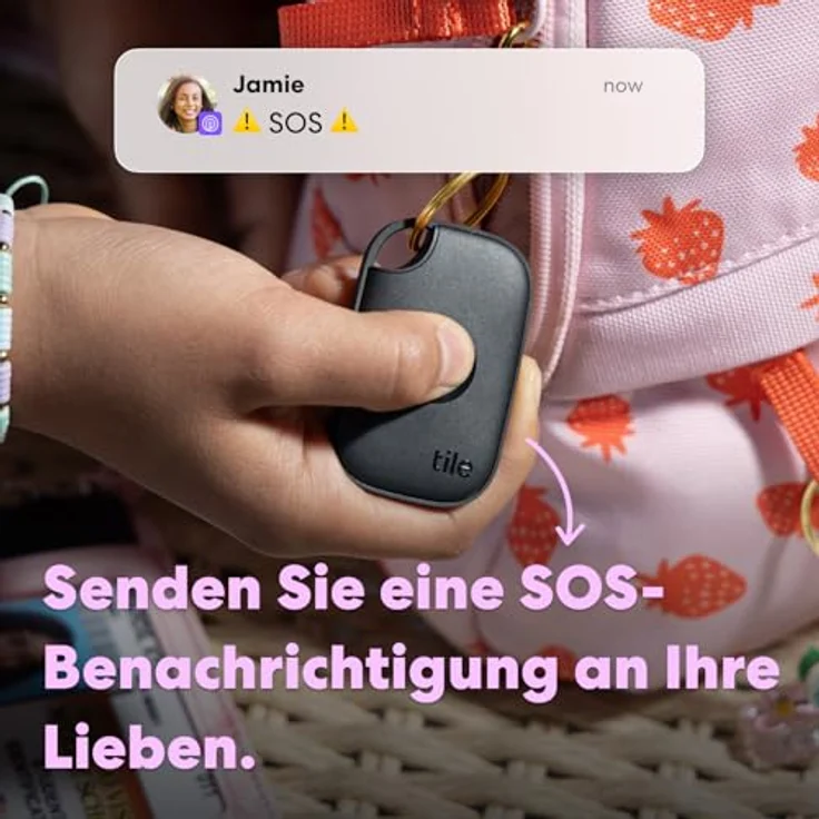 Tile by Life360 Pro (2024) Bluetooth-Tracker, Schlüssel- und Gegenstandsfinder - iOS & Android-kompatibel, Schwarz – Bild 4