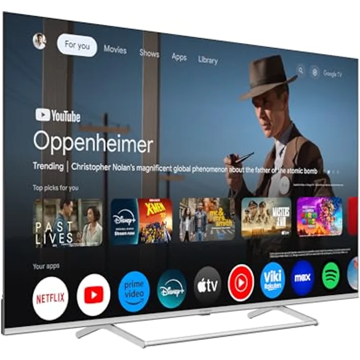Strong SRT65UG8773C, 65 Zoll QLED 4K Smart-TV mit WLAN, metallic-silber