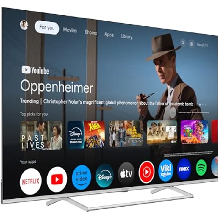 Strong SRT65UG8773C, 65 Zoll QLED 4K Smart-TV mit WLAN, metallic-silber – Bild 1