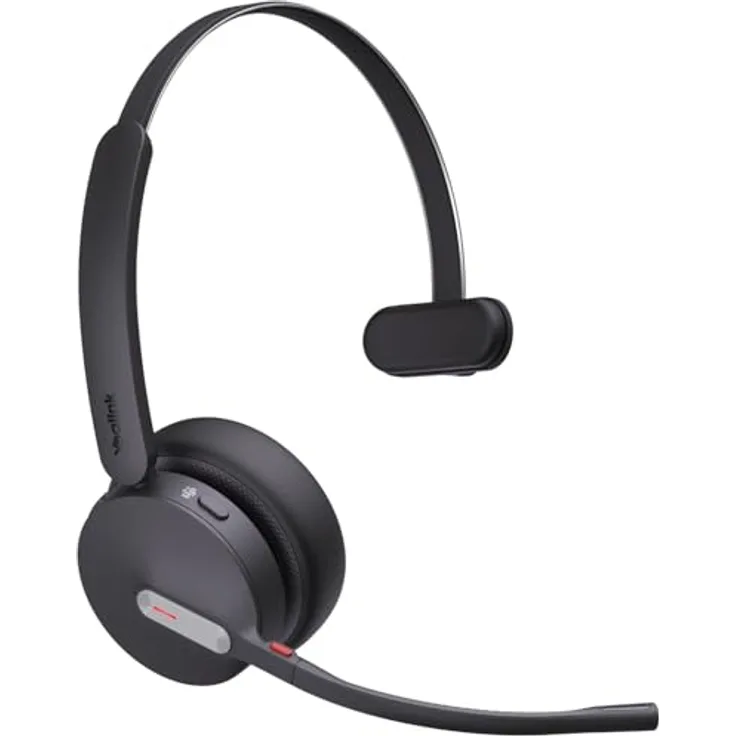Yealink Headset BH 70 Mono Teams USB-A, Mono Headset mit Acoustic-Shield-Technologie, bis zu 43 Stunden Akkulaufzeit