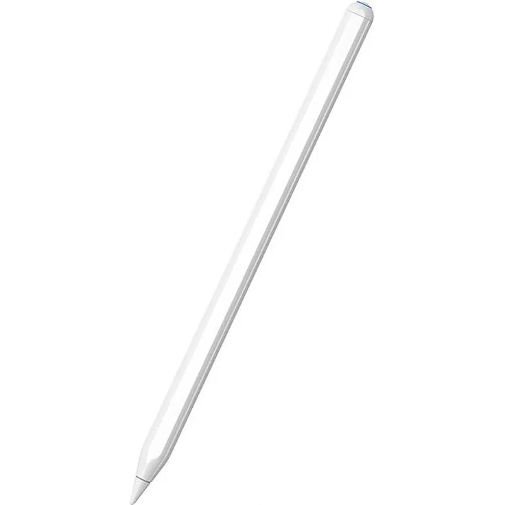 eSTUFF iPad Stylus ES68900010, magnetisch, USB-C-Aufladung, kapazitiv, Aluminiumgehäuse, Farbe Weiß, kompatibel mit iPad Mini, iPad Air, iPad Pro