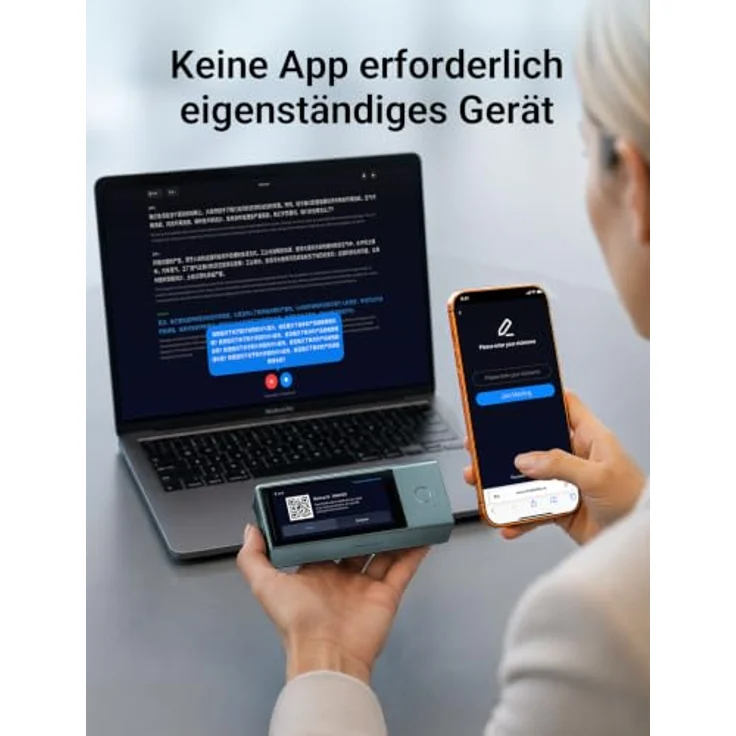 Timekettle X1 Meeting Interpreter Hub – KI-Übersetzer, 52 Sprachen, Simultanübersetzung, Offline- und Online-Meetings, Echtzeit-Transkription, Knochenleitungstechnologie – Bild 3