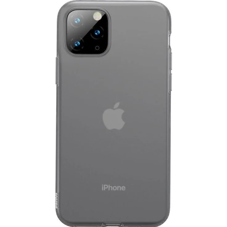 Baseus Jelly Series iPhone 11 Pro Max Hülle, flexibles Silikon Case mit matter Oberfläche, Schwarz