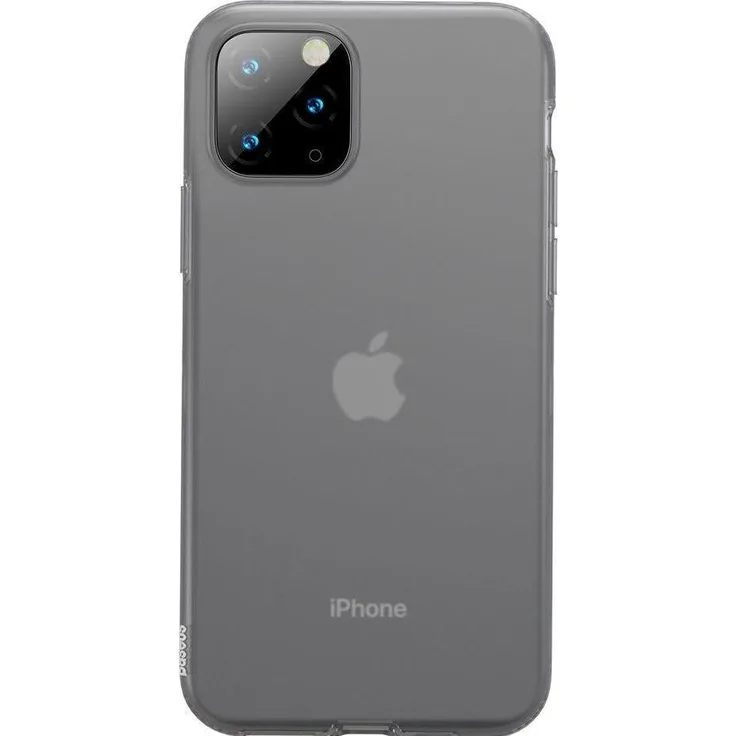 Baseus Jelly Series iPhone 11 Pro Max Hülle, flexibles Silikon Case mit matter Oberfläche, Schwarz