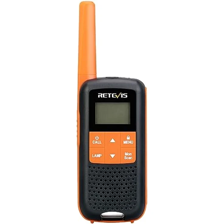 Retevis RT649 Walkie Talkie Lizenzfrei PMR446 Funkgerät Set 16 Kanäle VOX LED Taschenlampe IP65 Wasserdichtes Scan Zwei Lademethoden (Orange, 2 STK.) – Bild 5