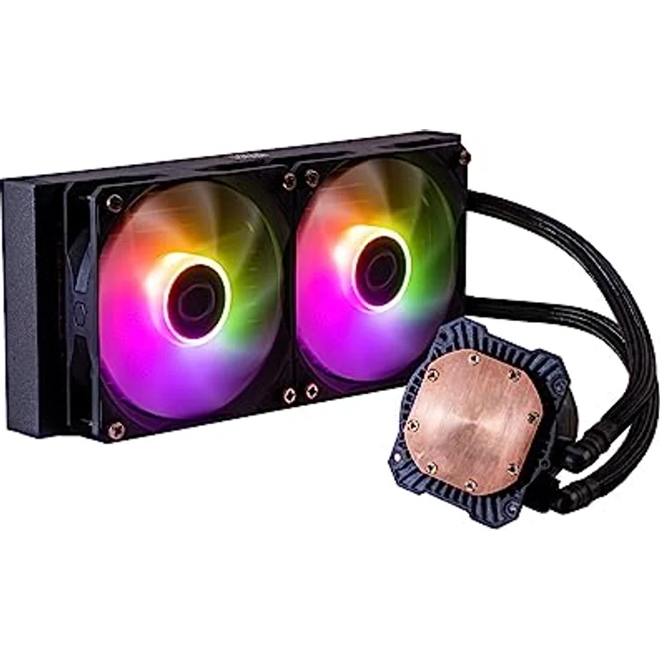 Cooler Master MasterLiquid 240L Core ARGB Wasserkühlung - CPU-Flüssigkeitskühler mit Zweikammer-Gen-S-Pumpe, überlegende PC-Kühlung mit 120mm ARGB-Lüfter, LGA 1700- und AM5-Halterungen – Schwarz – Bild 4