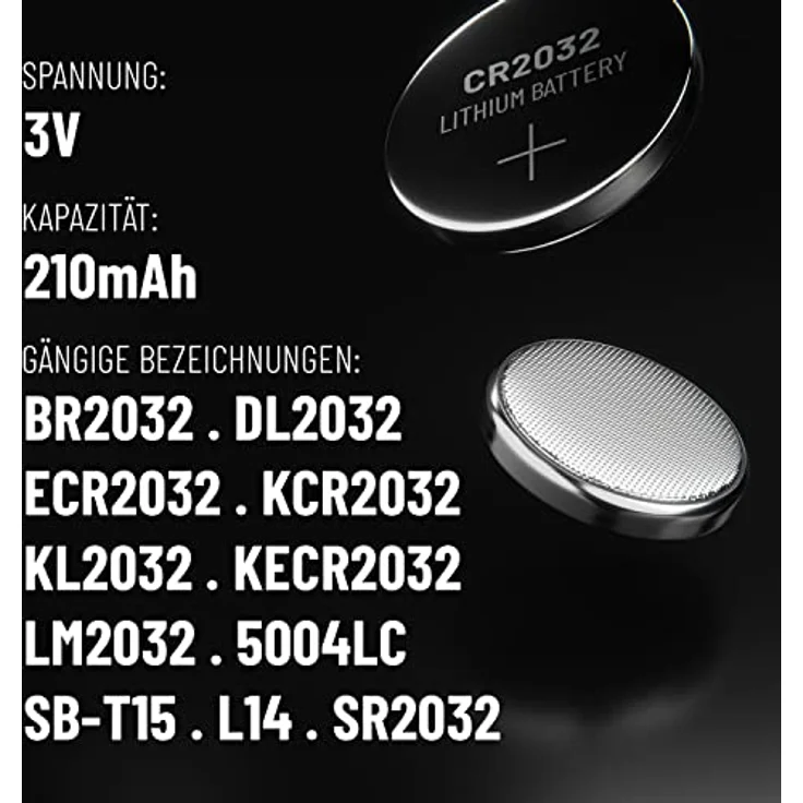 ABSINA Knopfzellen CR2032 3V 5er Pack - Auslaufsicher & langlebig - Für Autoschlüssel uvm. – Bild 5