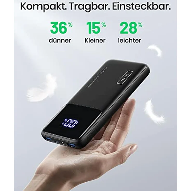 INIU Power Bank, 22.5W Powerbank klein Aber stark 10500mAh, PD3.0 QC4.0 Fast Charging (USB C Input&Output) LED Display Externe handyakkus für iPhone 14 13 12 Pro Samsung S22 S21 AirPods iPad etc – Bild 3