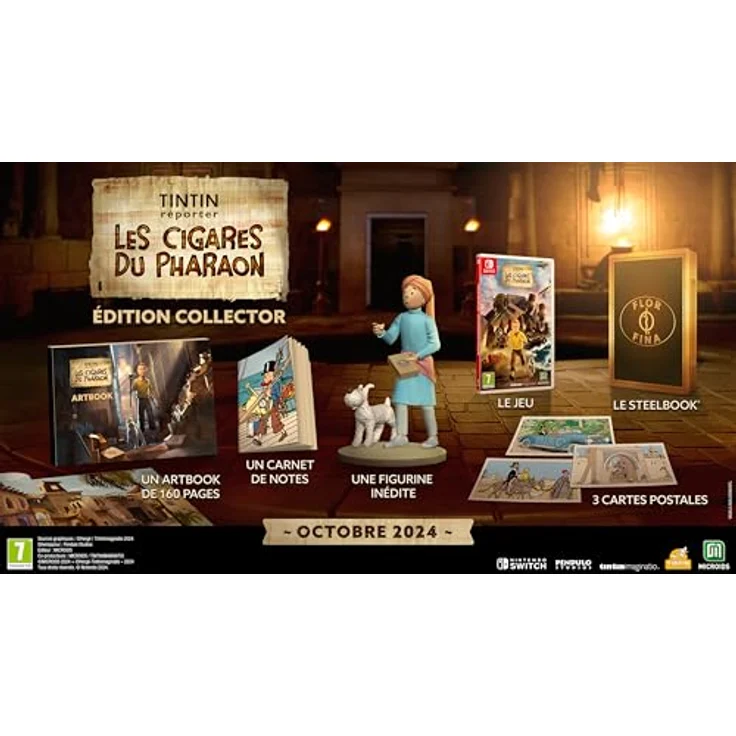 MICROÏDS Tim und Struppi - Die Zigarren des Pharaos Collector‘s Edition [Switch], Abenteuerspiel mit Original-Figur und 160-seitigem Kunstbuch – Bild 2