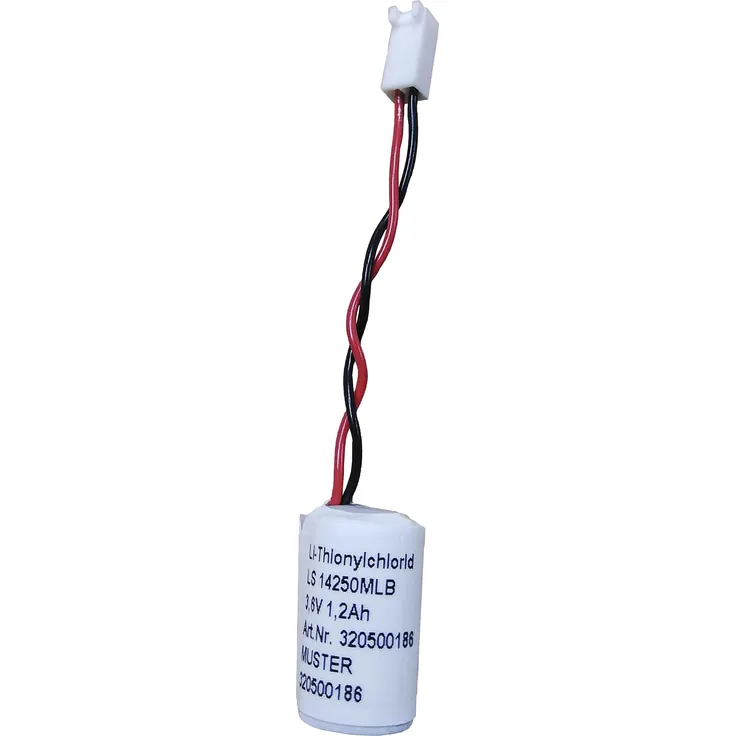 SAFT Lithium-Batterie LS 14250-MLB 1/2 AA, 3,6 V, 1,2 Ah, mit Kabel & Stecker für industrielle Anwendungen