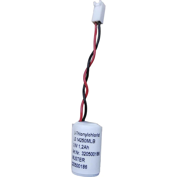 SAFT Lithium-Batterie LS 14250-MLB 1/2 AA, 3,6 V, 1,2 Ah, mit Kabel & Stecker für industrielle Anwendungen