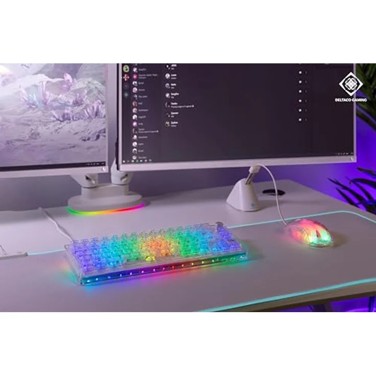 Deltaco Gaming DK460 (DE), Transparente Tastatur mit RGB-Beleuchtung und KTT-Schaltern – Bild 14