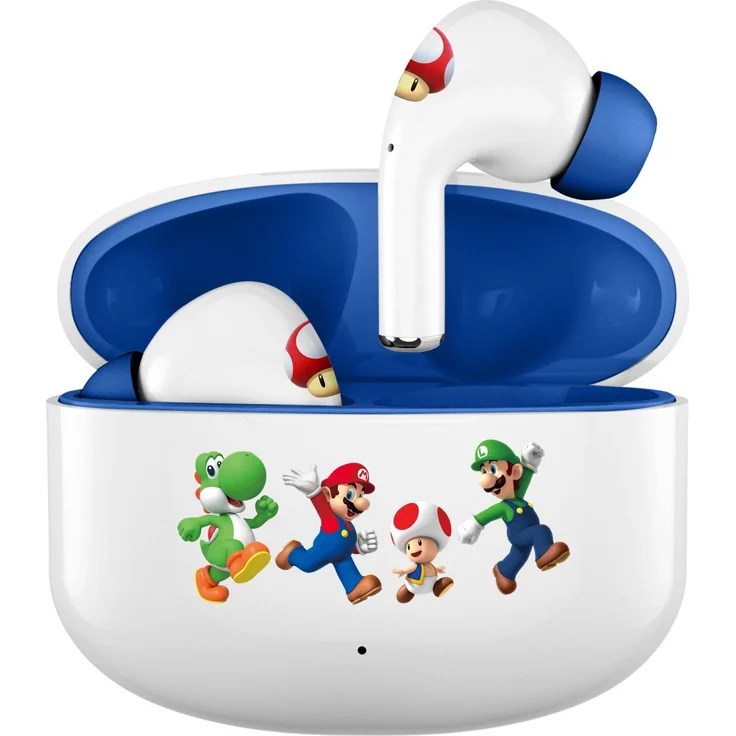 OTL Super Mario CORE TWS, kabellose Bluetooth-Ohrhörer mit Touch-Steuerung, in Weiß