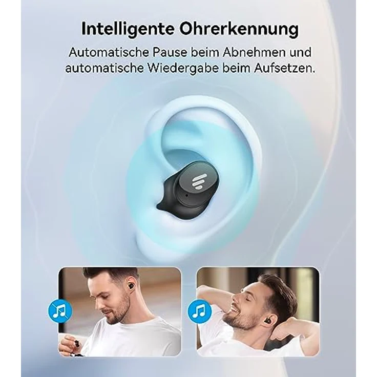Edifier TWS1 Pro 2 Aktive Geräuschunterdrückung Ohrhörer, 42dB ANC, AI-verbesserte Anrufe mit 4 Mikrofonen, In-Ear Erkennung, Schnellladung, Spielmodus, benutzerdefinierte EQ, Bluetooth 5.3 - Schwarz – Bild 5