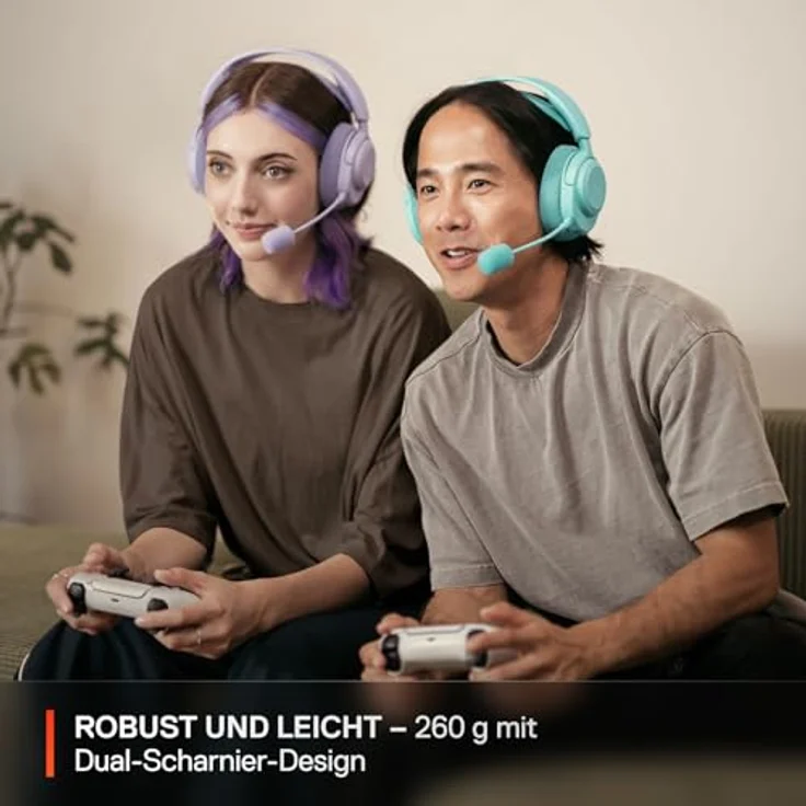 SteelSeries Arctis Nova 3P Wireless Gaming-Headset, 40 Std. Akku, Neodym-Treiber, 2,4 GHz/Bluetooth, abnehmbares Mikrofon, App-Steuerung, Aqua – Bild 5