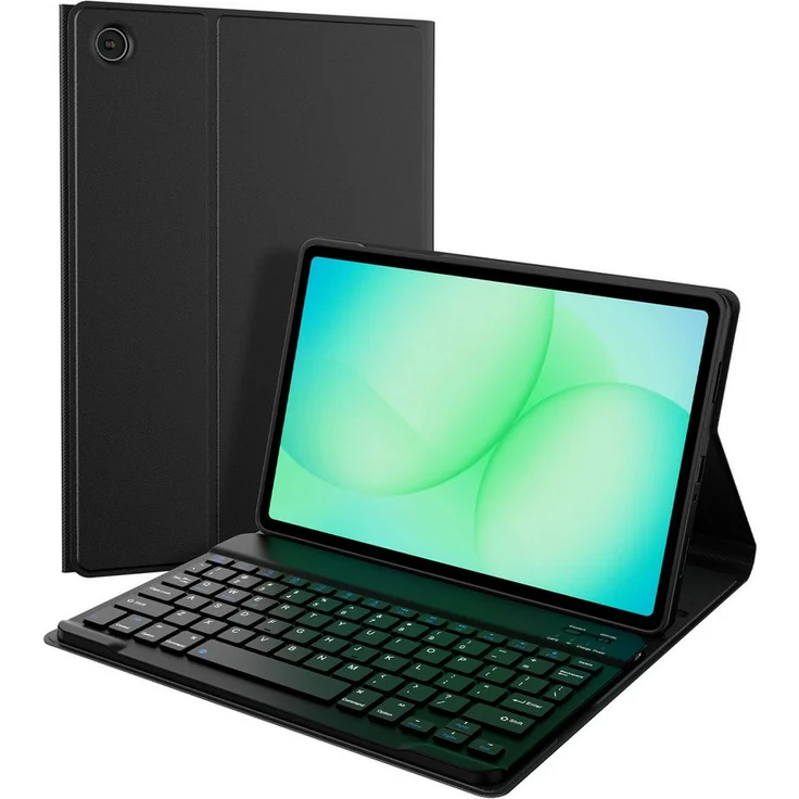 Accezz Bluetooth Keyboard Klapphülle für Samsung Galaxy Tab A11 Plus - Magnetische Tastatur, Bluetooth-Verbindung, stoßfestes Design