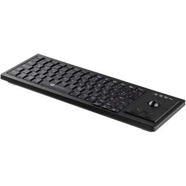 GETT Cleantype Xtra Roll Tastatur mit Trackball, USB, schwarz, DE Layout