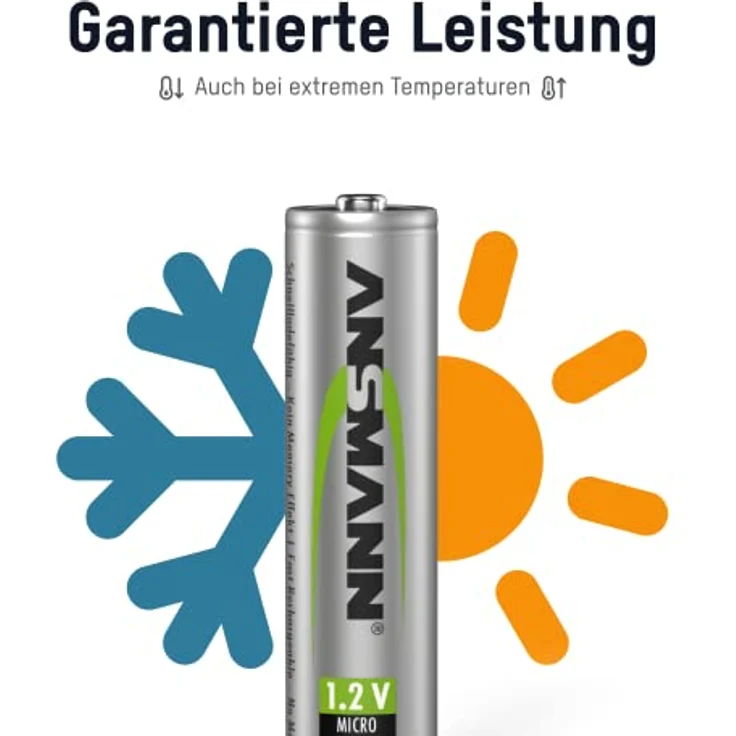 ANSMANN Akku AAA Micro 550 mAh 1,2V NiMH, 4 Stück, wiederaufladbar mit maxE – Bild 3