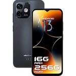 Ulefone Note 16 Pro 256GB Android 13 Handy ohne vertrag 50MP Kamera 256GB erweiterbar 6,52" Octa Core Smartphone ohne vertrag 4400mAh Dual SIM Simlockfreie Handy Fingerabdruck GPS OTG Schwarz