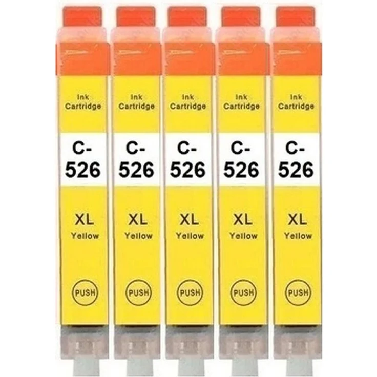 inkpro Kompatible Druckerpatronen PGI-525 & CLI-526, 5-tlg. Set mit XL Füllmengen, Schwarz, Cyan, Magenta, Gelb, Grau für Canon Pixma IP4850, MX895, MG5140, MG8250