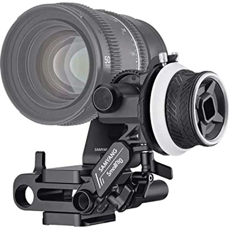 Samyang Cine Kit für Sony E-Mount Kameras - Profi-Follow Focus für VDSLR MK2 & Objektive mit 62mm Bajonettdurchmesser, präzise Fokussierung bei Videoaufnahmen, verstellbare AB-Markierungen (Stopper)