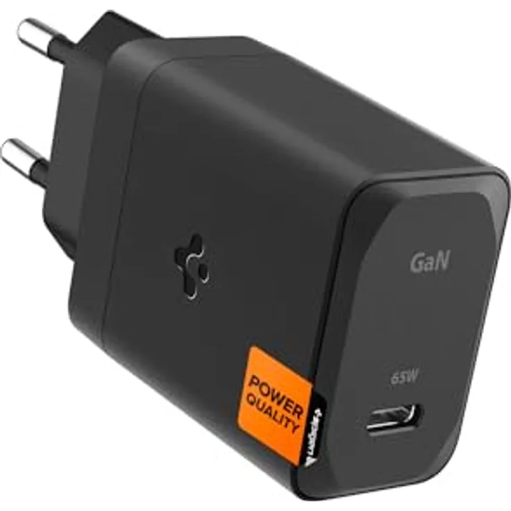 Spigen ArcStation Pro GaN-651, 65W USB-C Ladegerät mit schnellem und sicherem Laden, Schwarz