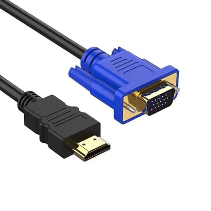 Bolwins J17S HDMI auf VGA Adapterkabel, 1,8m – Verlustfreie Signalübertragung für Computer, Laptop, Projektor, HDTV