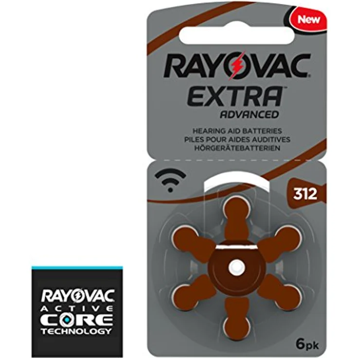Rayovac Extra Advanced Zink Luft Hörgerätebatterie (in der Größe 312er Pack, mit 30 Batterien, geeignet für Hörgeräte Hörhilfen Hörverstärker) braun – Bild 3