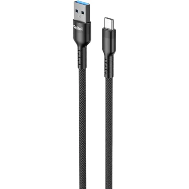 Rollei USB-A/USB-C Kabel, 10 Gbps, 1,2 m, schwarz