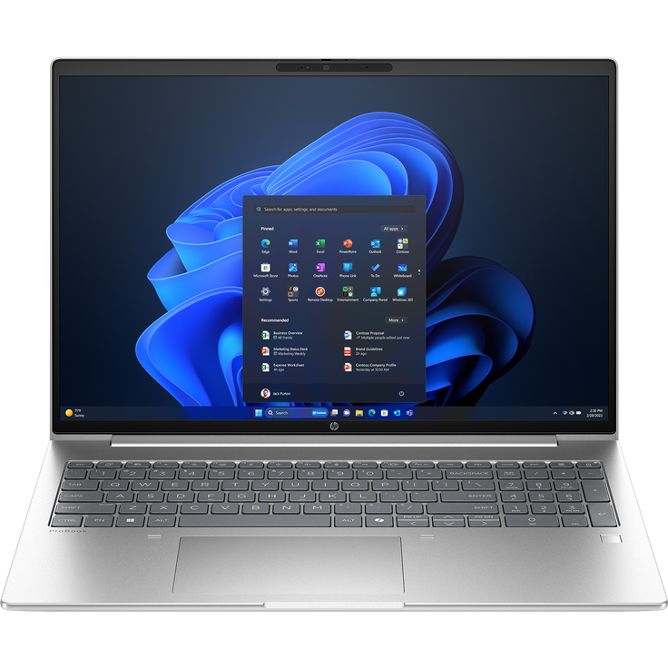 HP ProBook 4 G1a 16 C7SP8ES, 16" WUXGA IPS Laptop mit AMD Ryzen 5, 16GB RAM, 512GB SSD, Windows 11 Pro, silber