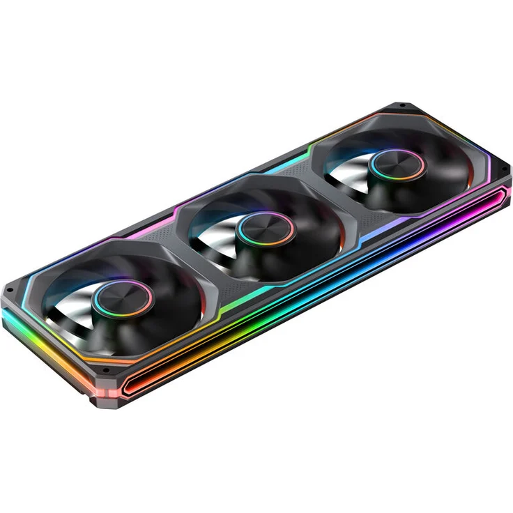 Jonsbo XA-360 Gehäuselüfter, PWM, ARGB, 360mm, 3x120mm Rotoren, max. 2400 U/min, schwarz