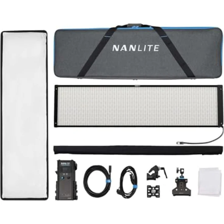 Nanlite PavoSlim 240CL 4x1 RGBWW LED Panel, flimmerfreies Licht mit CRI 96, inkl. Pop-Up-Softbox und Gitter – Bild 1