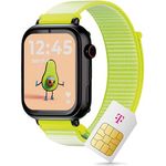 Deutsche Telekom SaveFamily SaveWatch+ Kinder Smartwatch mit GPS, Anruf Funktion, SOS, Schulmodus und Telekom SIM-Karte - Schwarz