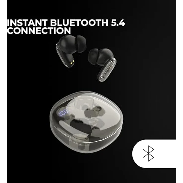 Mars Gaming MHIB2, Kabellose Bluetooth 5.4 Kopfhörer mit 24 Stunden Akkulaufzeit, Ergonomisches Design und LED-Anzeige, Schwarz – Bild 4